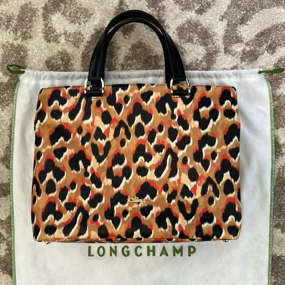 RARE Longchamp Honore Panthere Bag (Leopard/Cheetah print) 😻
